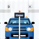 Icon representing entering vehicle license plate and travel details