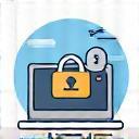 Icon representing a secure online payment process